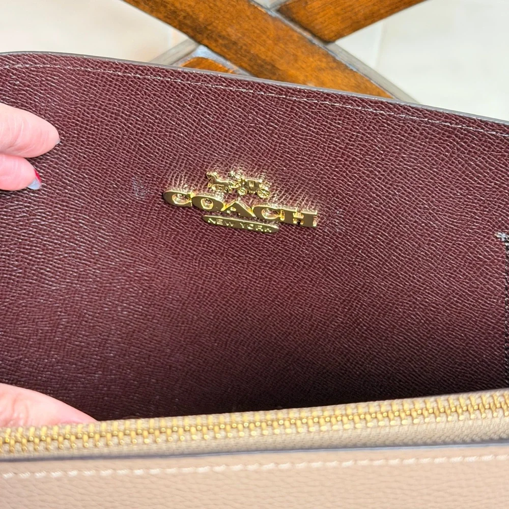 Coach Cream Leather Tote Bag